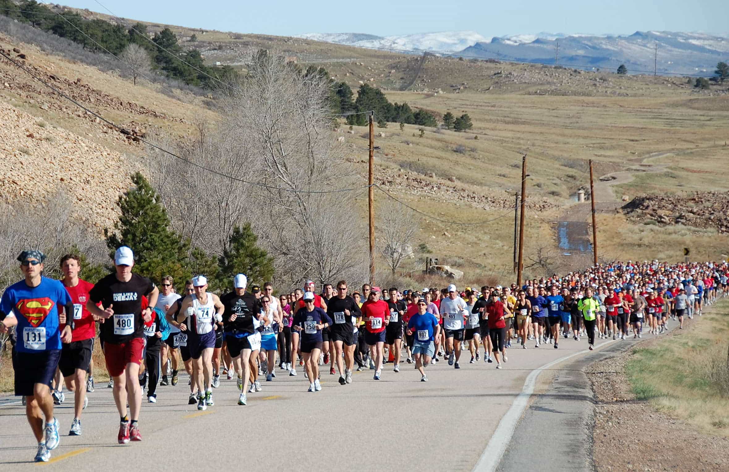 Runners in the Horsetooth Half Marathon. (Photo by 365 Days of Education)