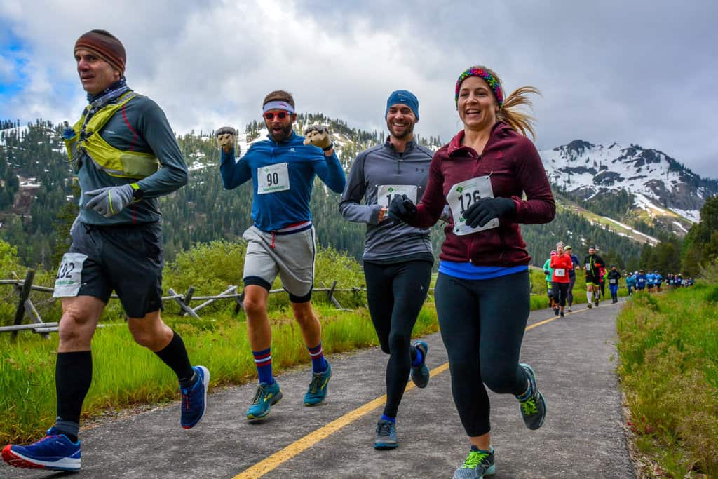 Runners make their way along the course at California's Squaw Valley Half Marathon. (Courtesy Harry Lefrak/Lefrak Photography)