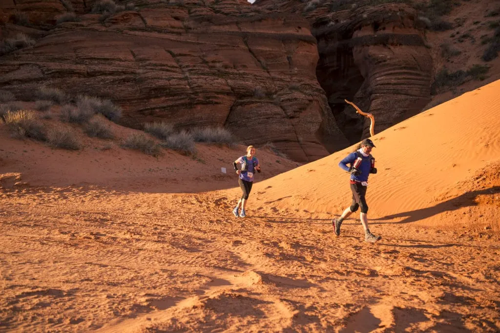 Antelope Canyon Ultra Marathon 100 Mi, 50 Mi, 55k, & Half Marathon course in Page, AZ