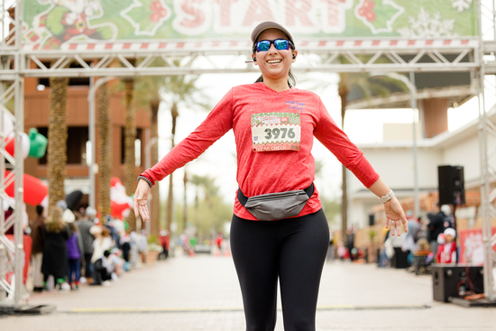 Santa Hustle Half Marathon & 5k course in Glendale, AZ