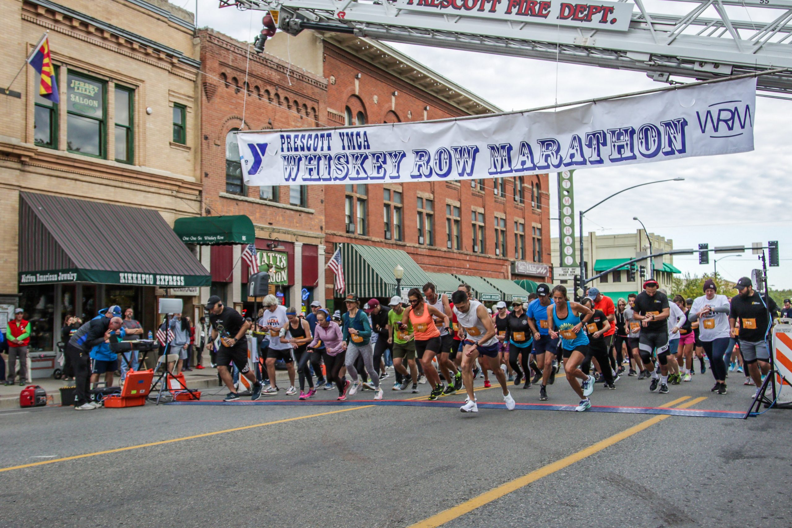 WHISKEY ROW Marathon, Half Marathon, 10k, & 5k course in Prescott, AZ