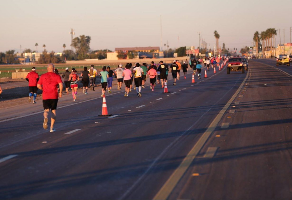 Yuma Territorial Marathon & Half Marathon course in Somerton, AZ