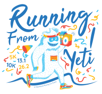 Running From Yeti Half Marathon 10k & 5k Logo