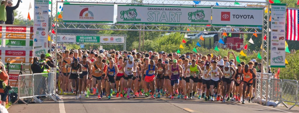 Start line of Grandma’s Marathon in Duluth, Minnesota