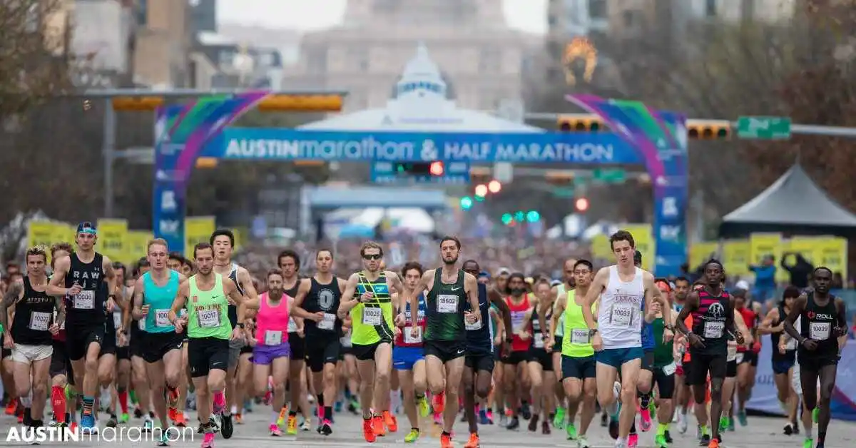 Austin Marathon starting line