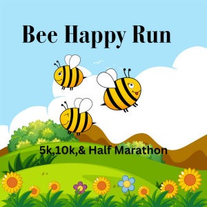 Bee Happy -5K, 10K, and Half Marathon logo