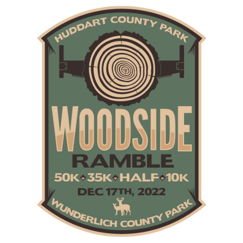 Woodside Ramble 50k 36k Half Marathon & 10k logo